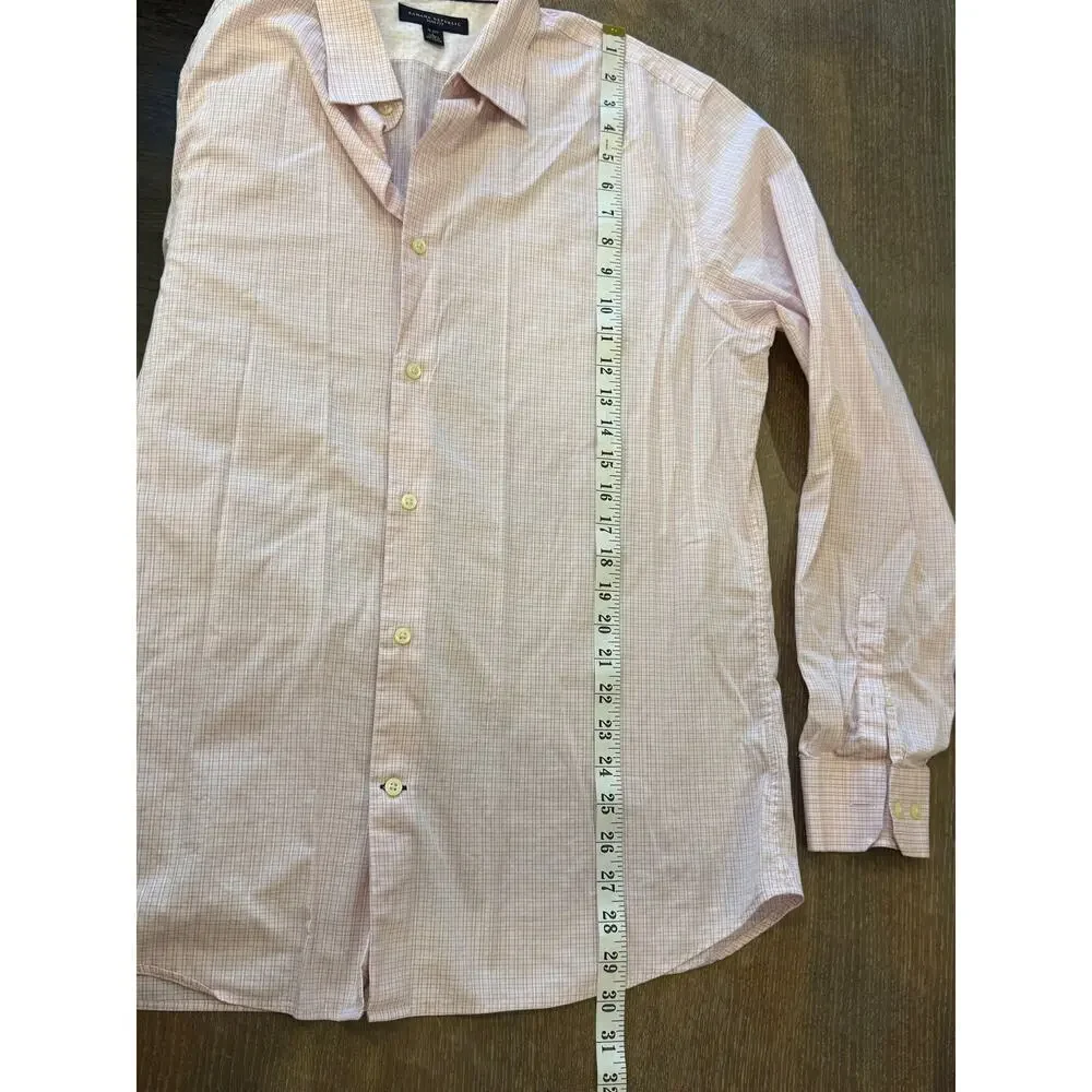BANANA REPUBLIC Pink Slim Fit Button Down Shirt 16 - 16 1/2 L